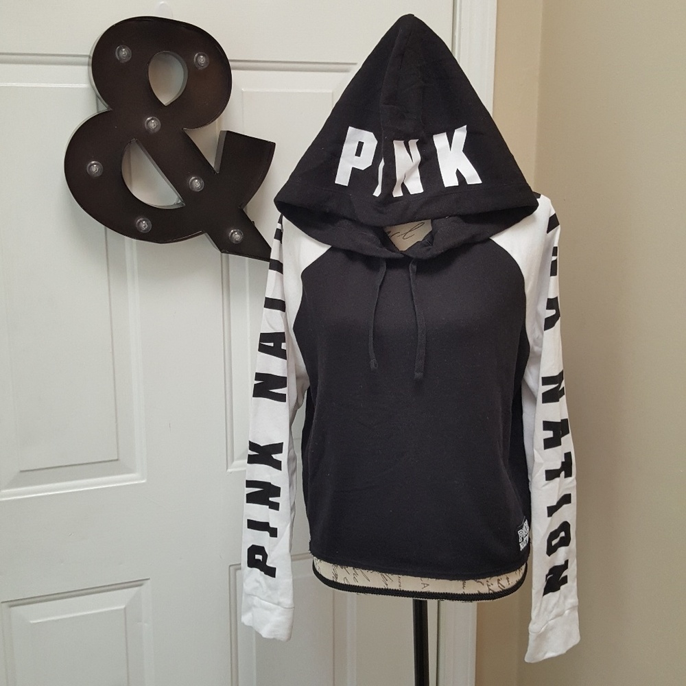 SOLD! VS PINK NATION Raglan Hoodie Sweater - Picture 1 of 8